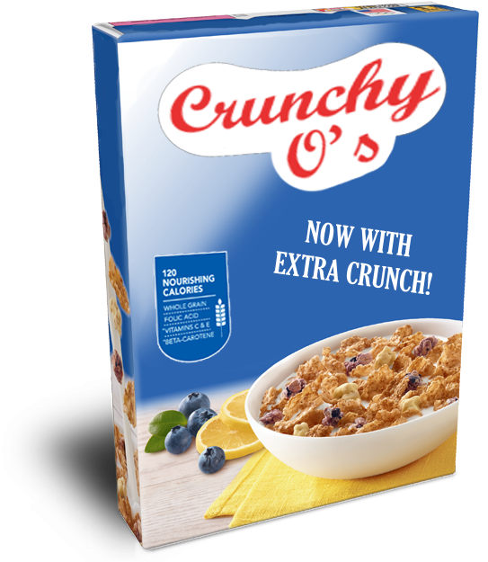 Crunchy Os Cereal Boxwith Extra Crunch PNG