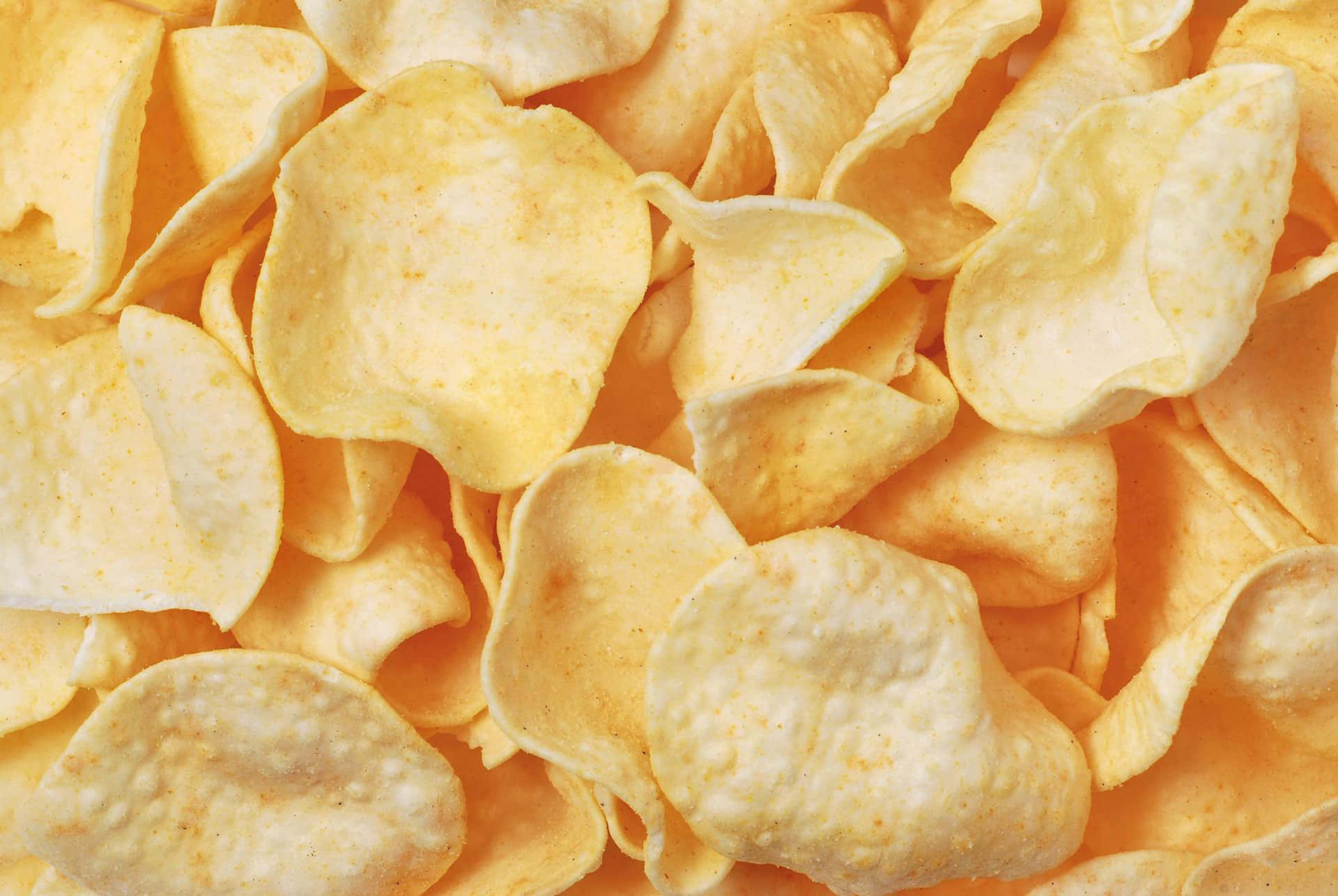 Crunchy Salty Potato Chips Wallpaper