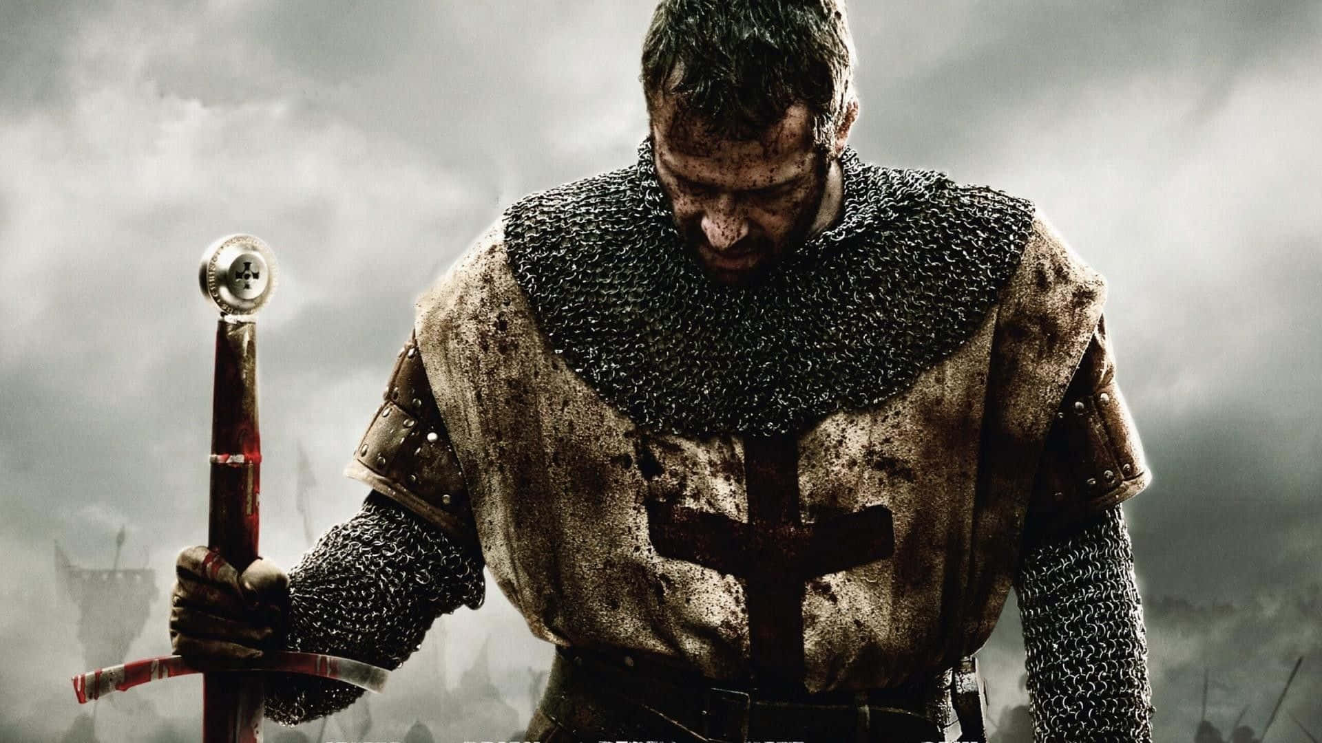 A fierce Crusader stands ready to defend their cause Wallpaper