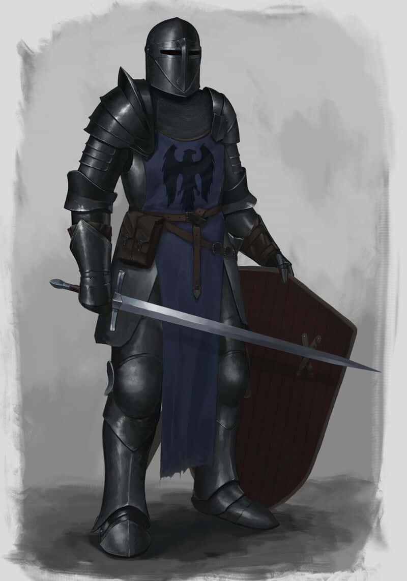 Armored and Ready: A Medieval Crusader ready for battle.