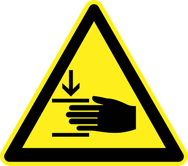 Crush Hazard Warning Sign PNG