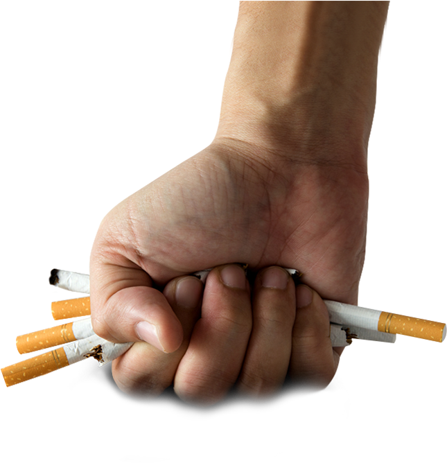 Crushed Cigarettesin Hand PNG