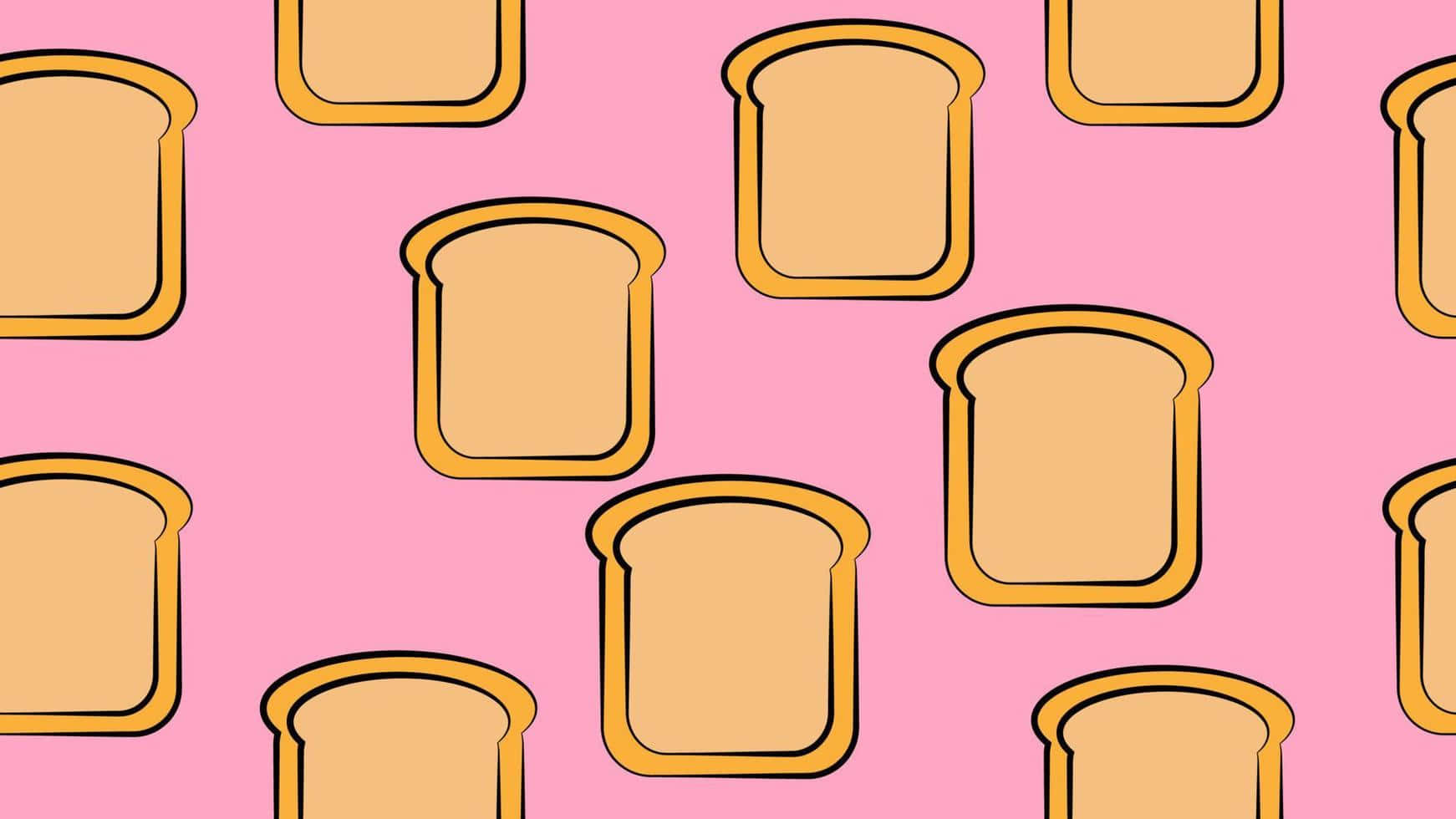 Crusty Bread Pink Logo Wallpaper