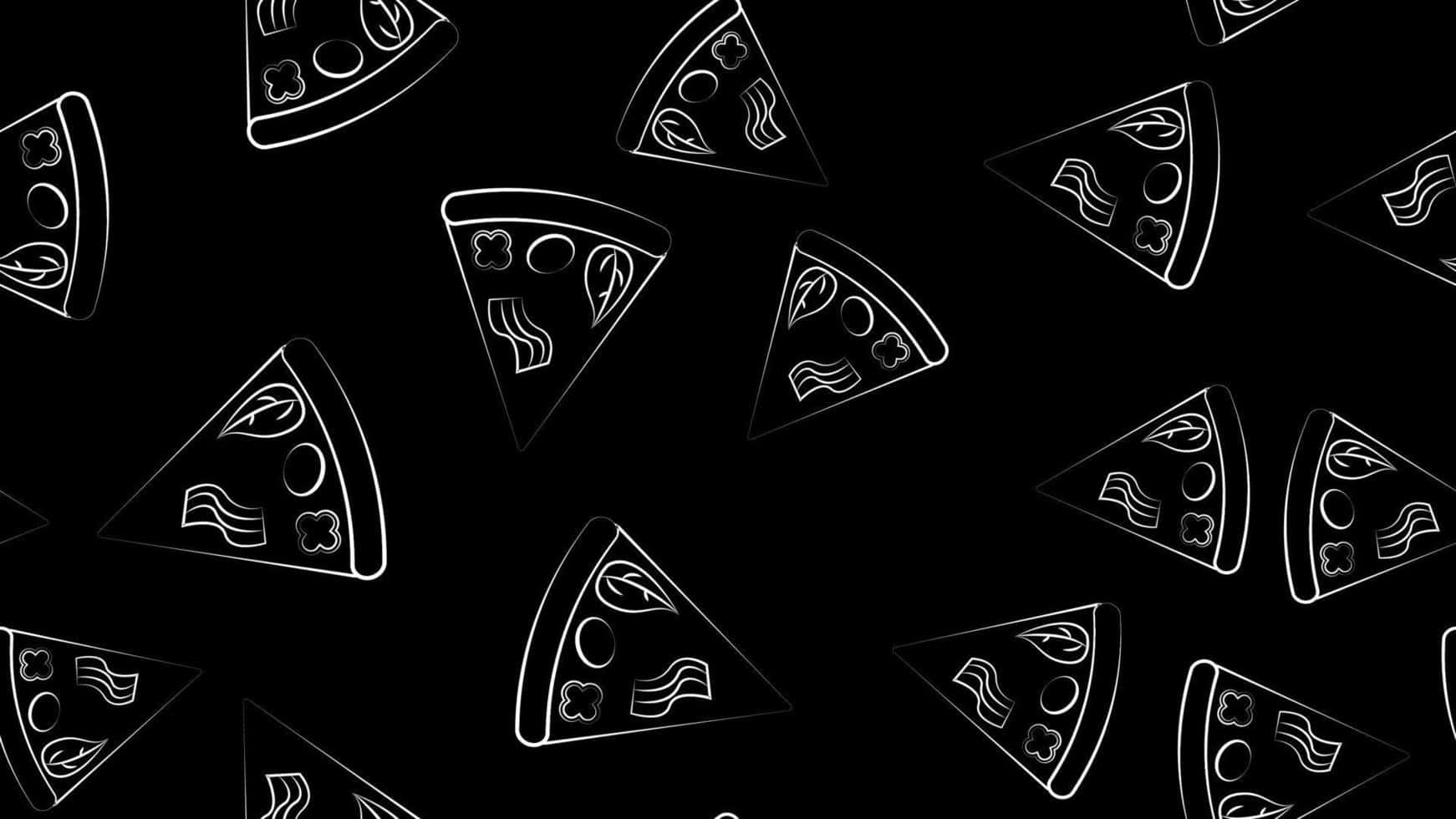 Crusty Pizza Black Logo Wallpaper