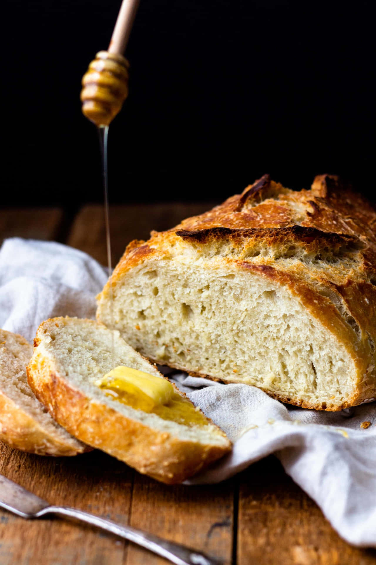 Crusty Sliced Bread Honey Wallpaper