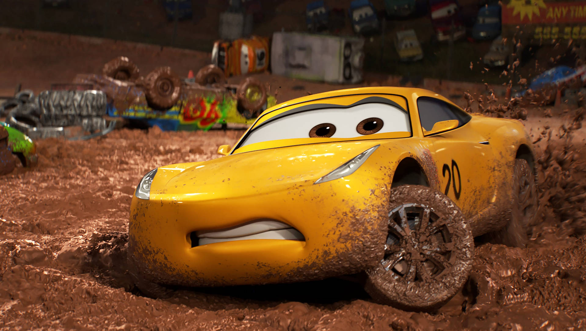 Cruz Ramirez In Mud Cars 3 Tapet: 