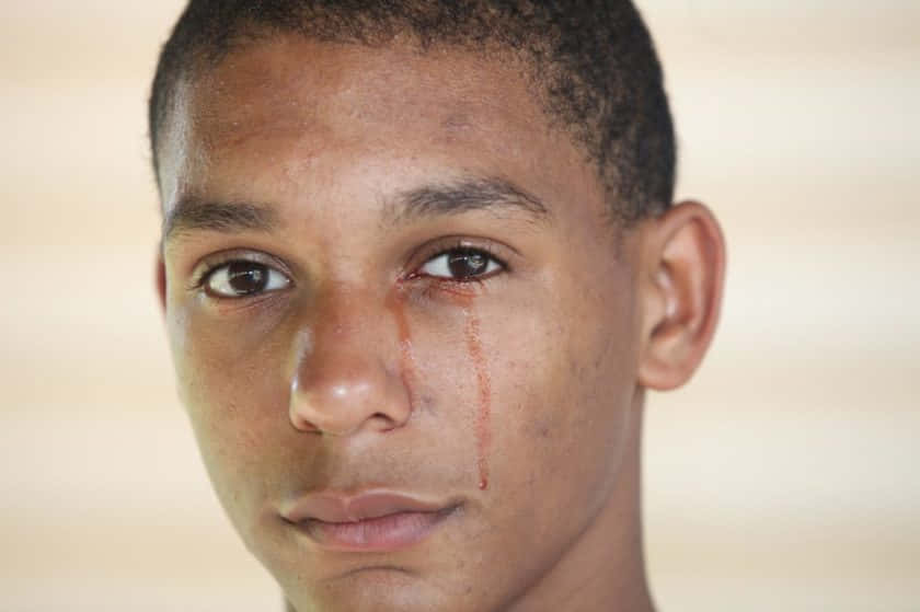 Black Man Sheds Tears Cry Picture