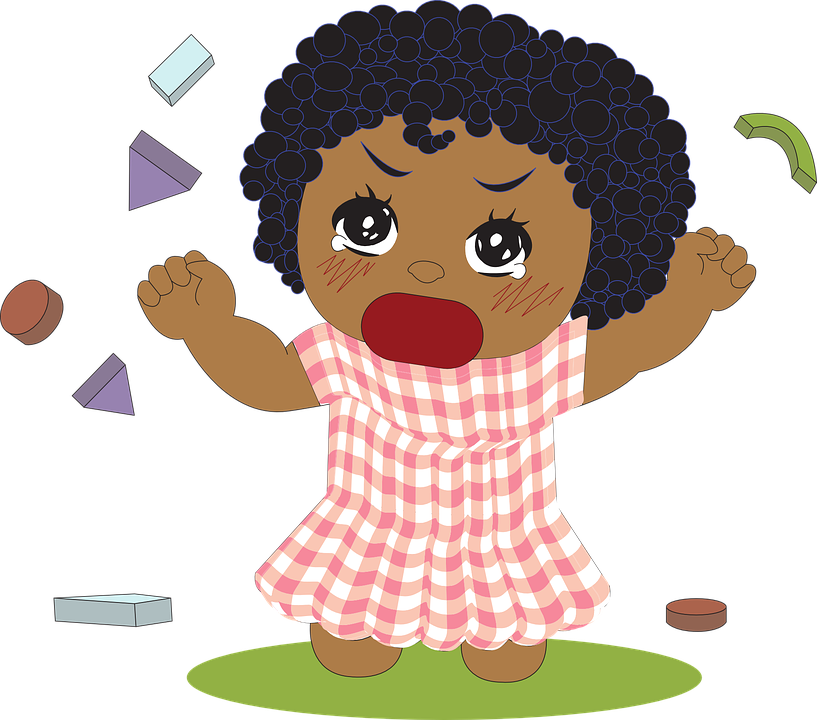 Crying Cartoon Toddler PNG