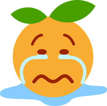 Crying Clementine Emoji PNG