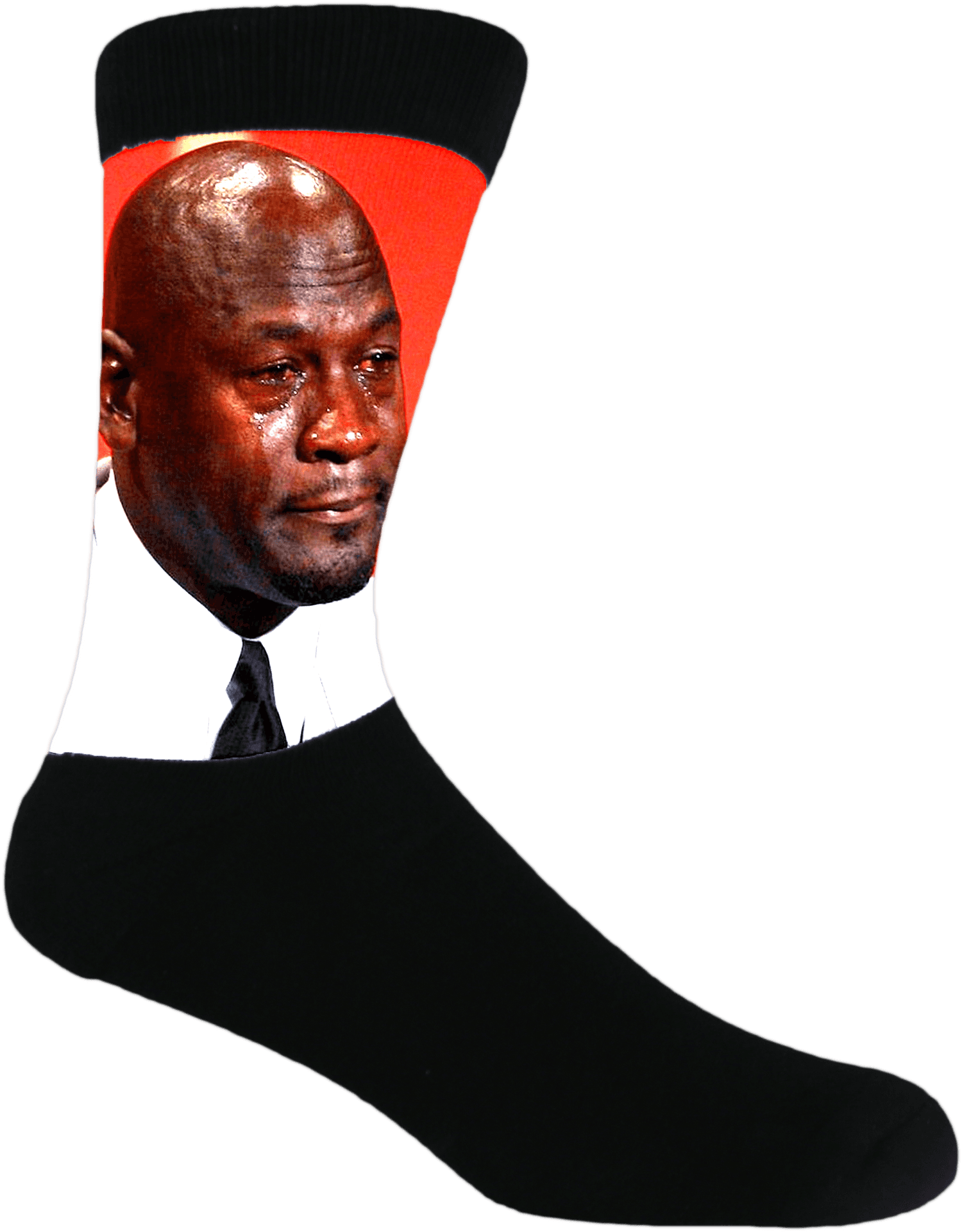 Crying Face Meme Sock PNG