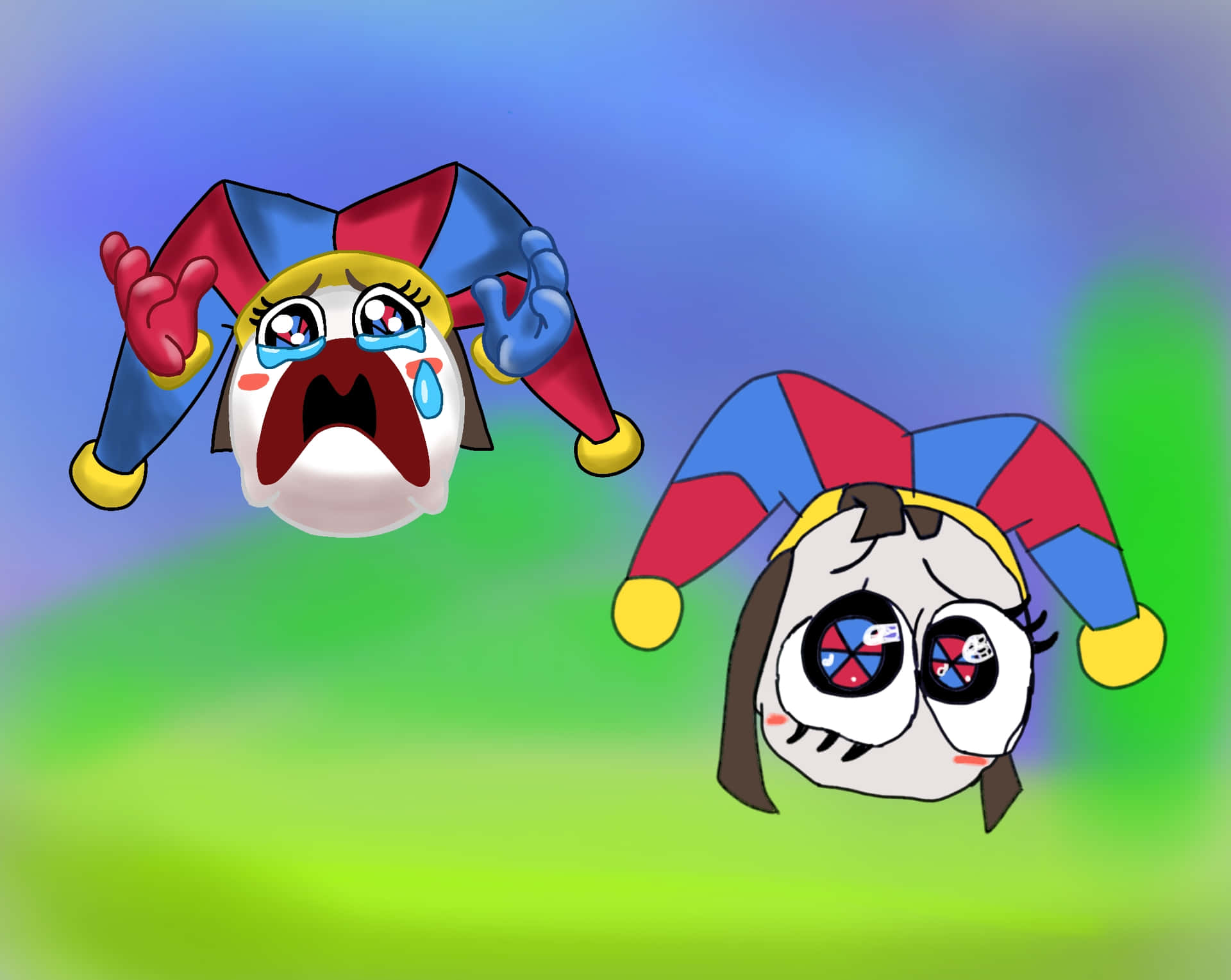 Crying Jester Cartoon Characters Wallpaper