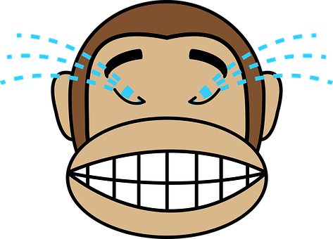 Download Crying Laughing Monkey Emoji | Wallpapers.com