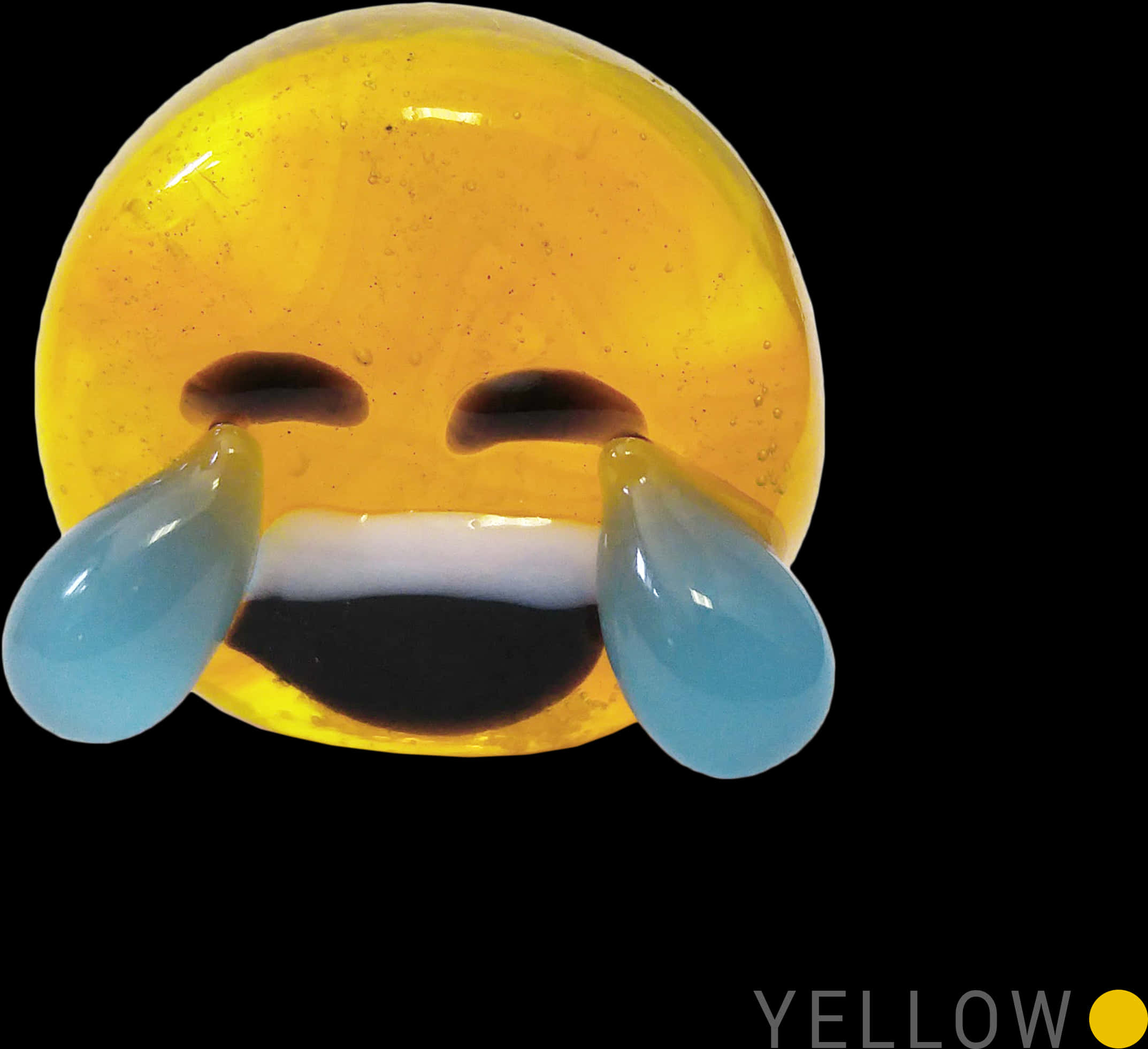 Crying Laughing Yellow Emoji PNG