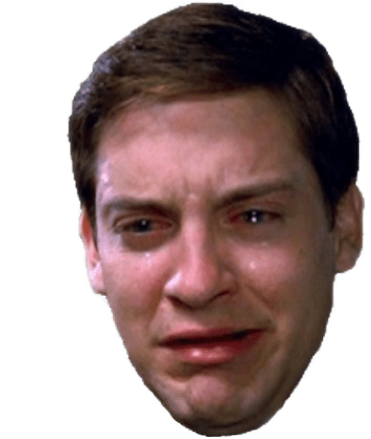 Crying Man Meme Transparent Background.png PNG