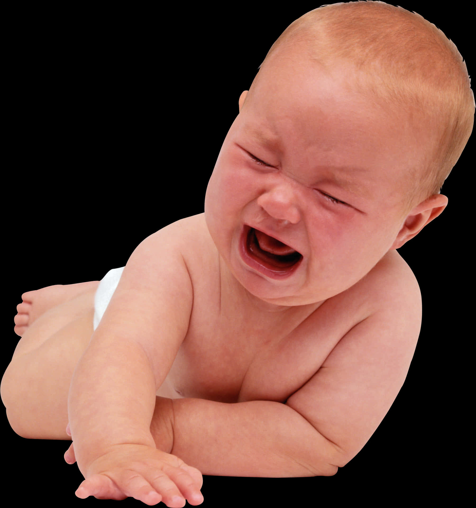 Crying Newborn Baby PNG