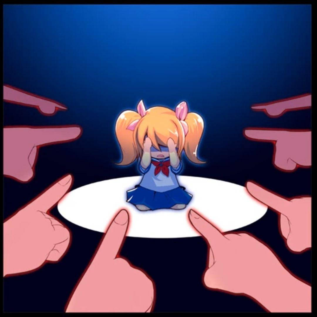 Crying Rival From Yandere Simulator Wallpaper
