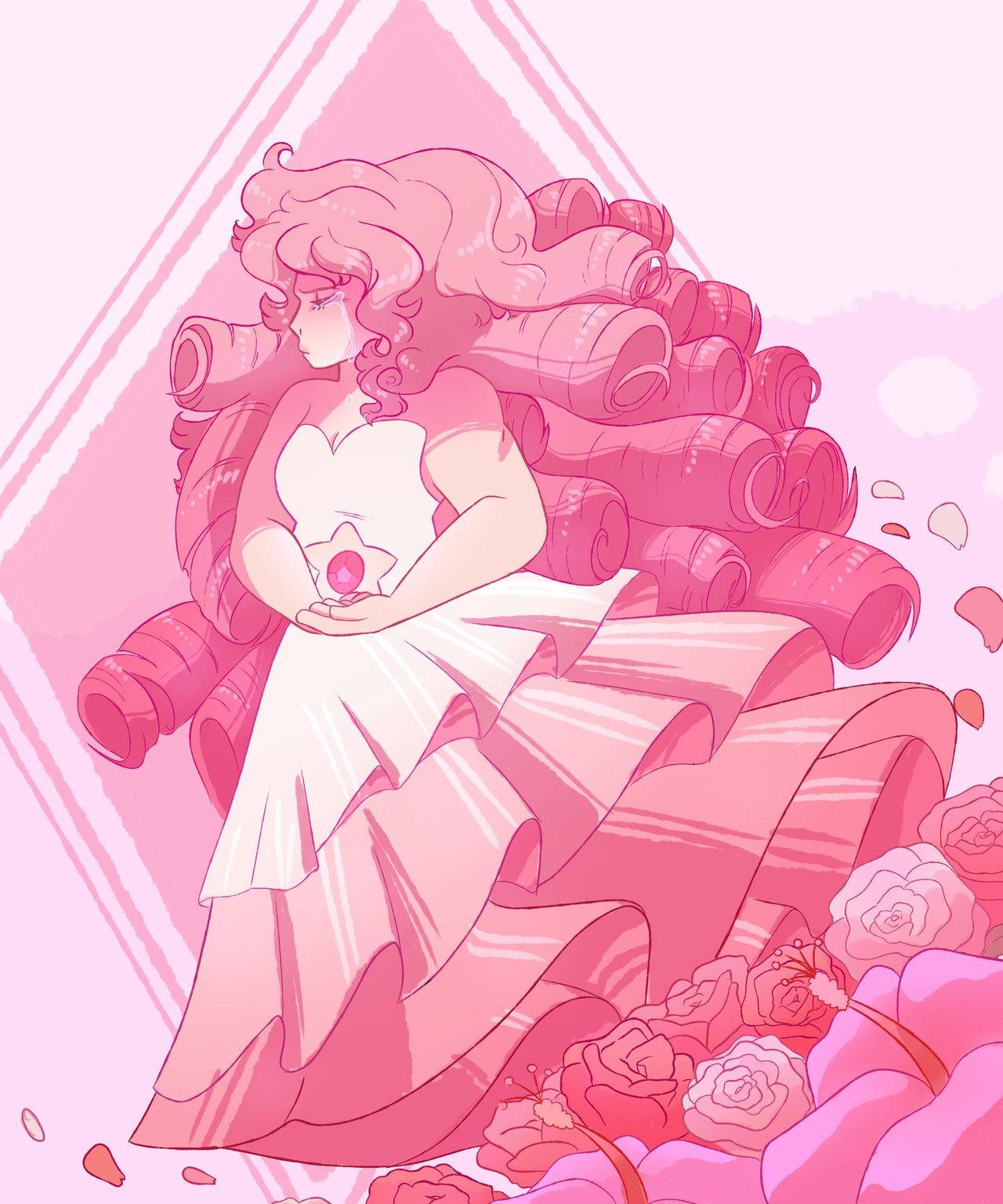 Crying Rose Quartz Steven Universe Ipad Background