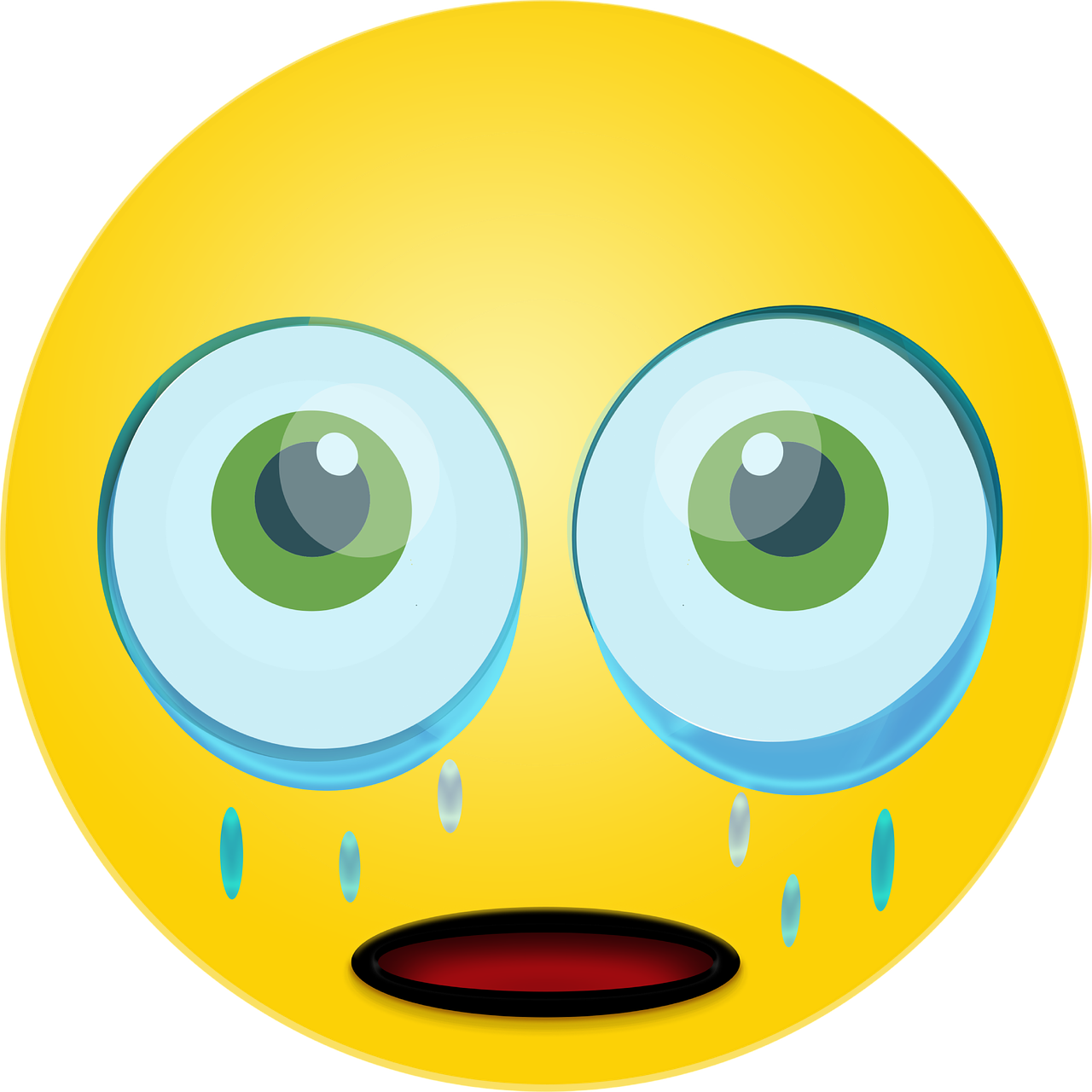 Crying Sad Emoji Illustration.png PNG