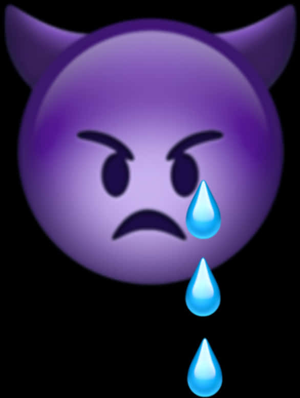 Crying_ Devil_ Emoji PNG