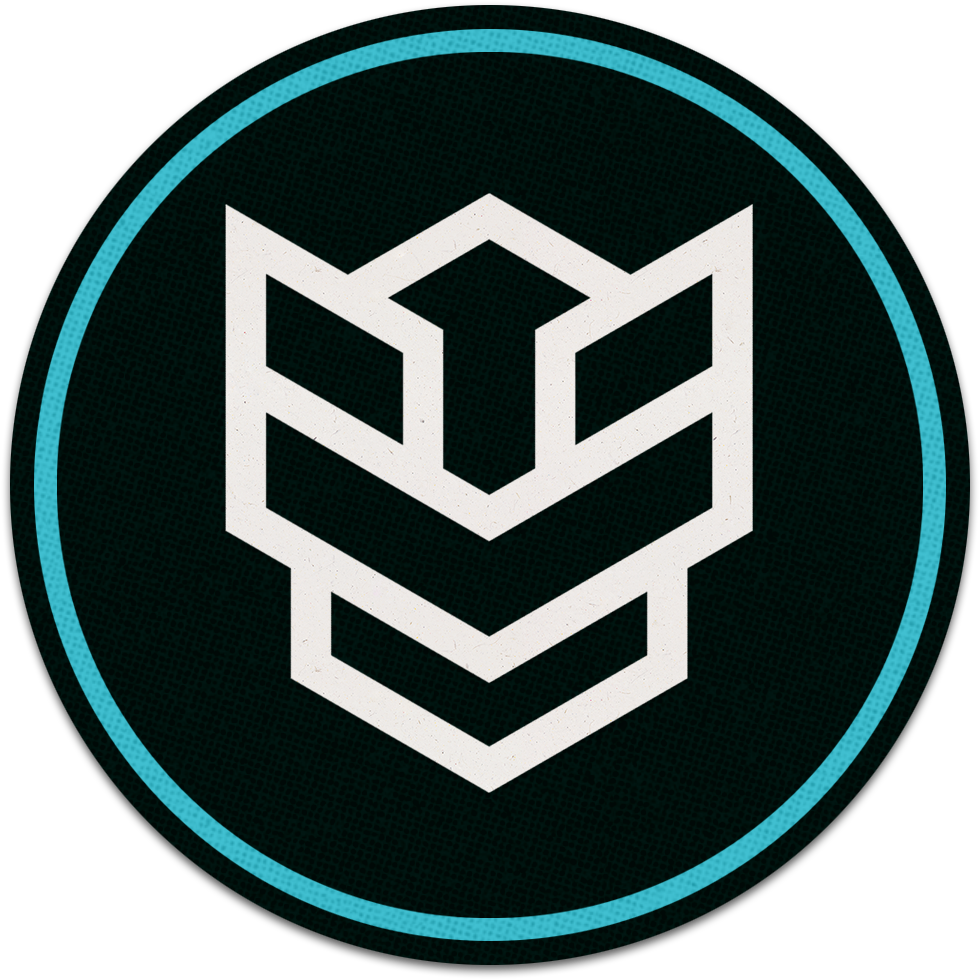 Crypto Logo Design Blackand Teal PNG