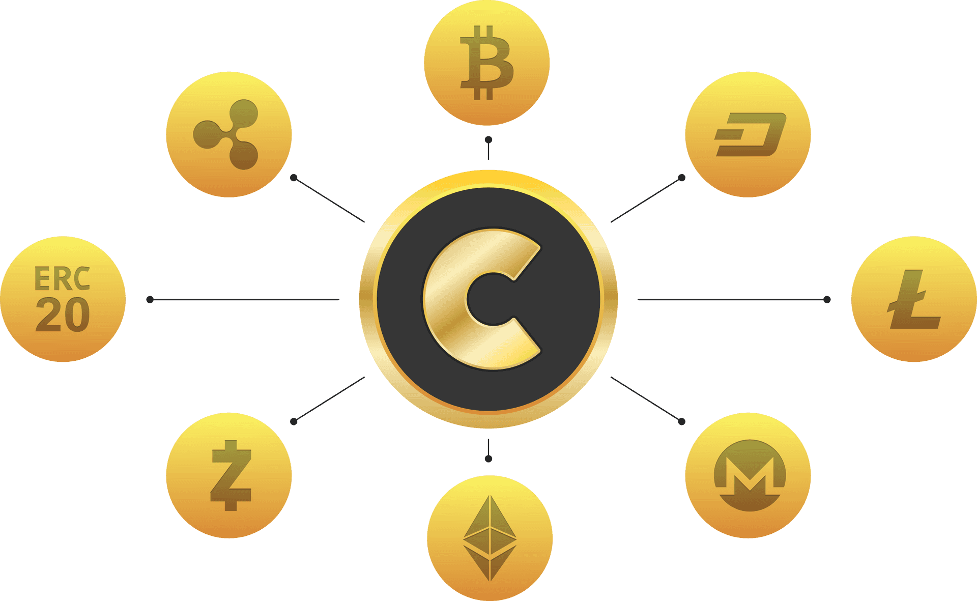 Cryptocurrency Conversion Concept PNG