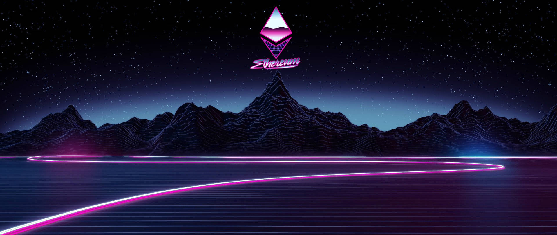 Cryptocurrency Ethereum Logo Background