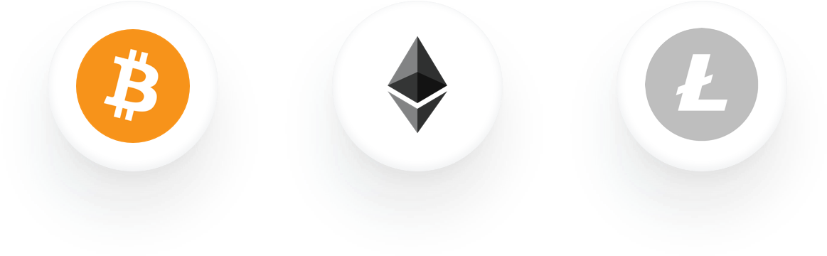 Cryptocurrency Icons Bitcoin Ethereum Litecoin PNG