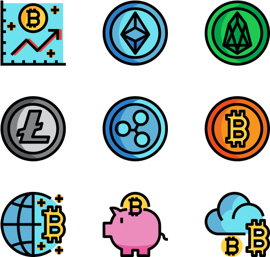 Cryptocurrency Icons Collection PNG