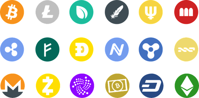 Cryptocurrency Icons Collection PNG