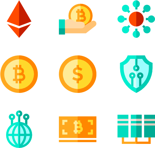 Cryptocurrency Icons Set PNG