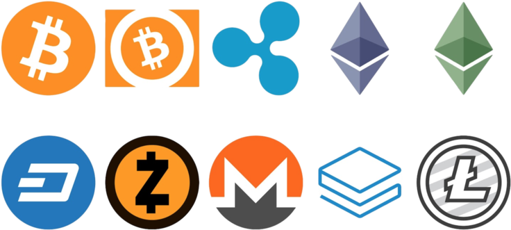 Cryptocurrency Logos Collection PNG