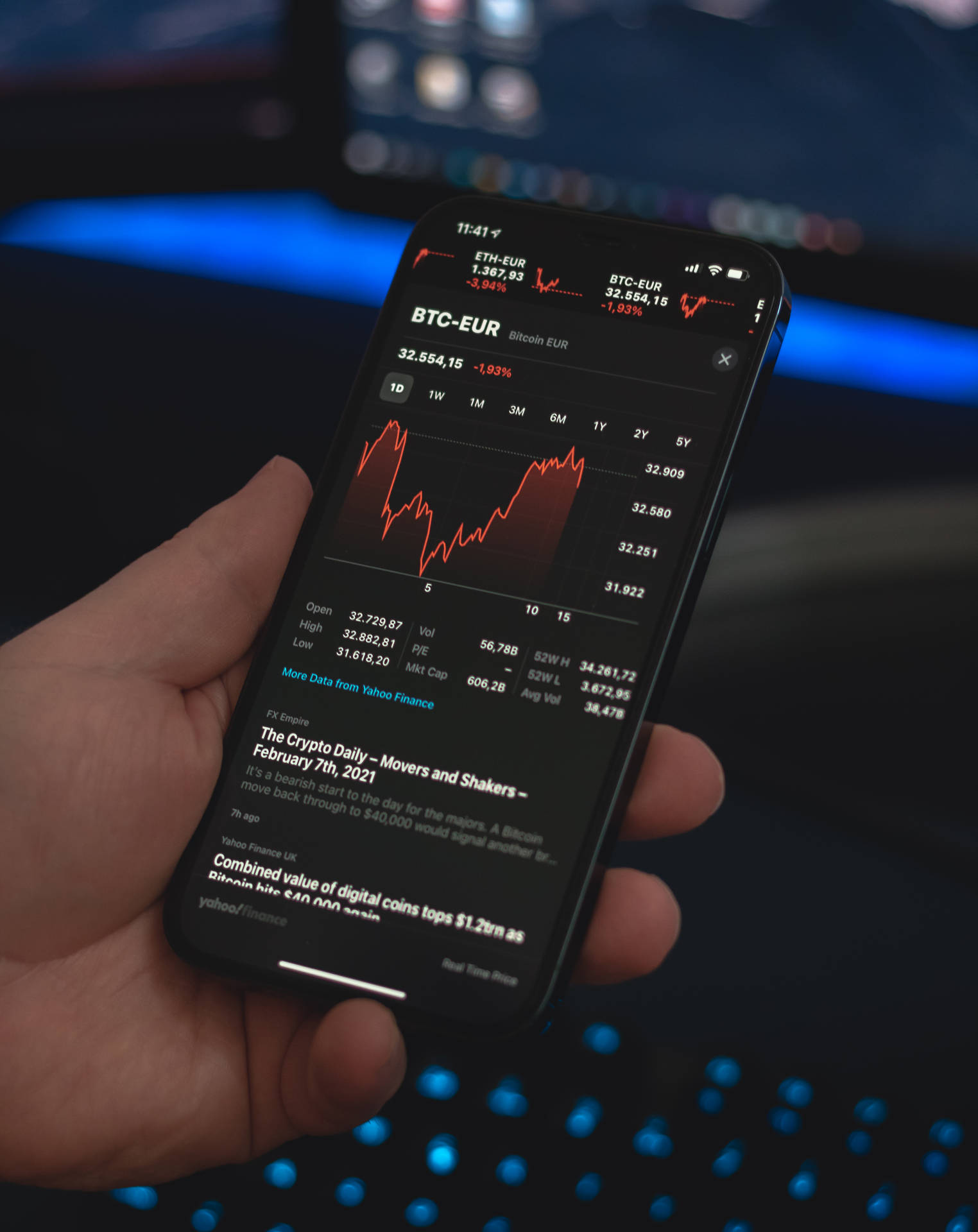 Cryptocurrency Stocks On Phone
