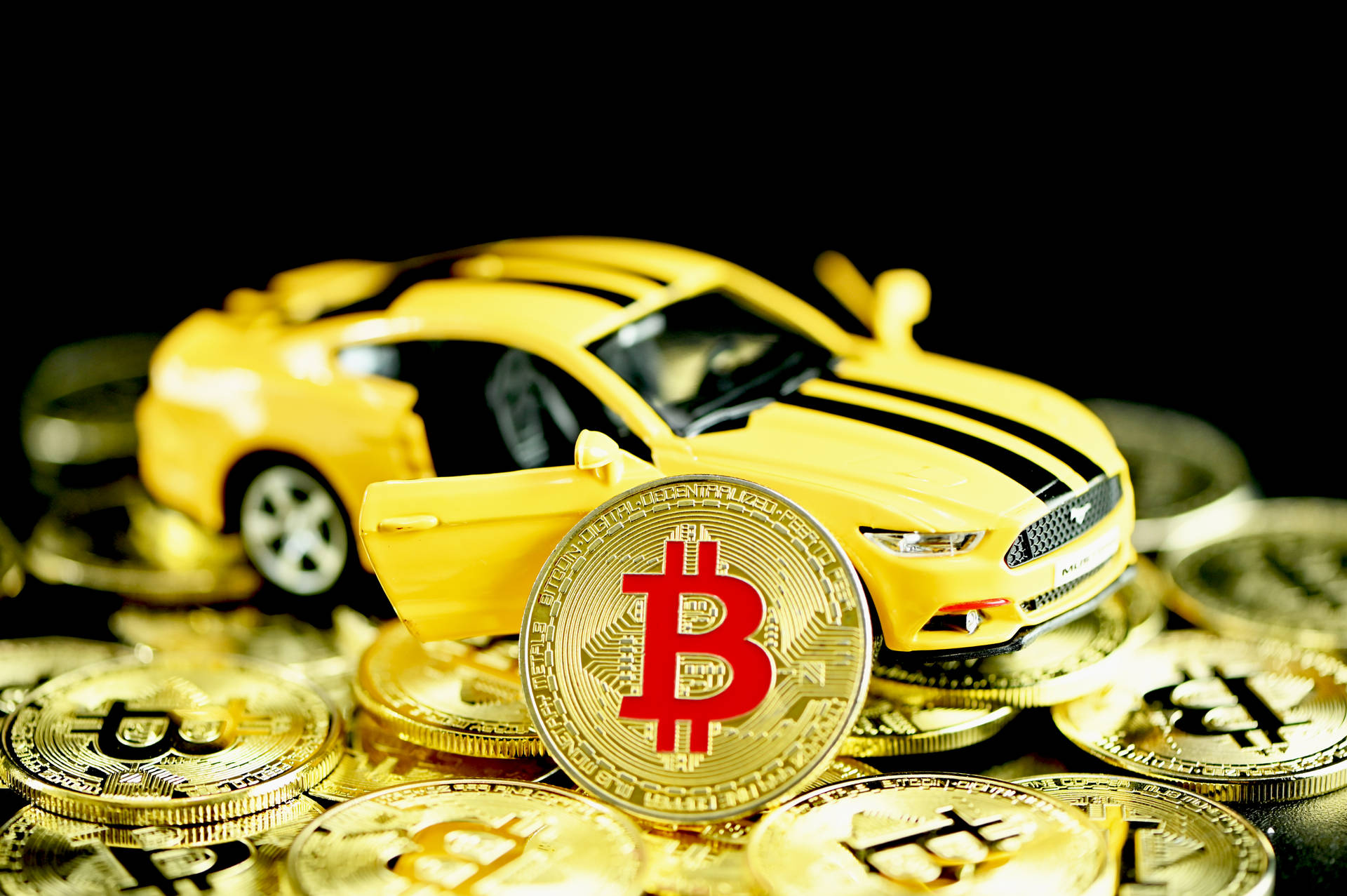 Cryptocurrency With Toy Car Picture