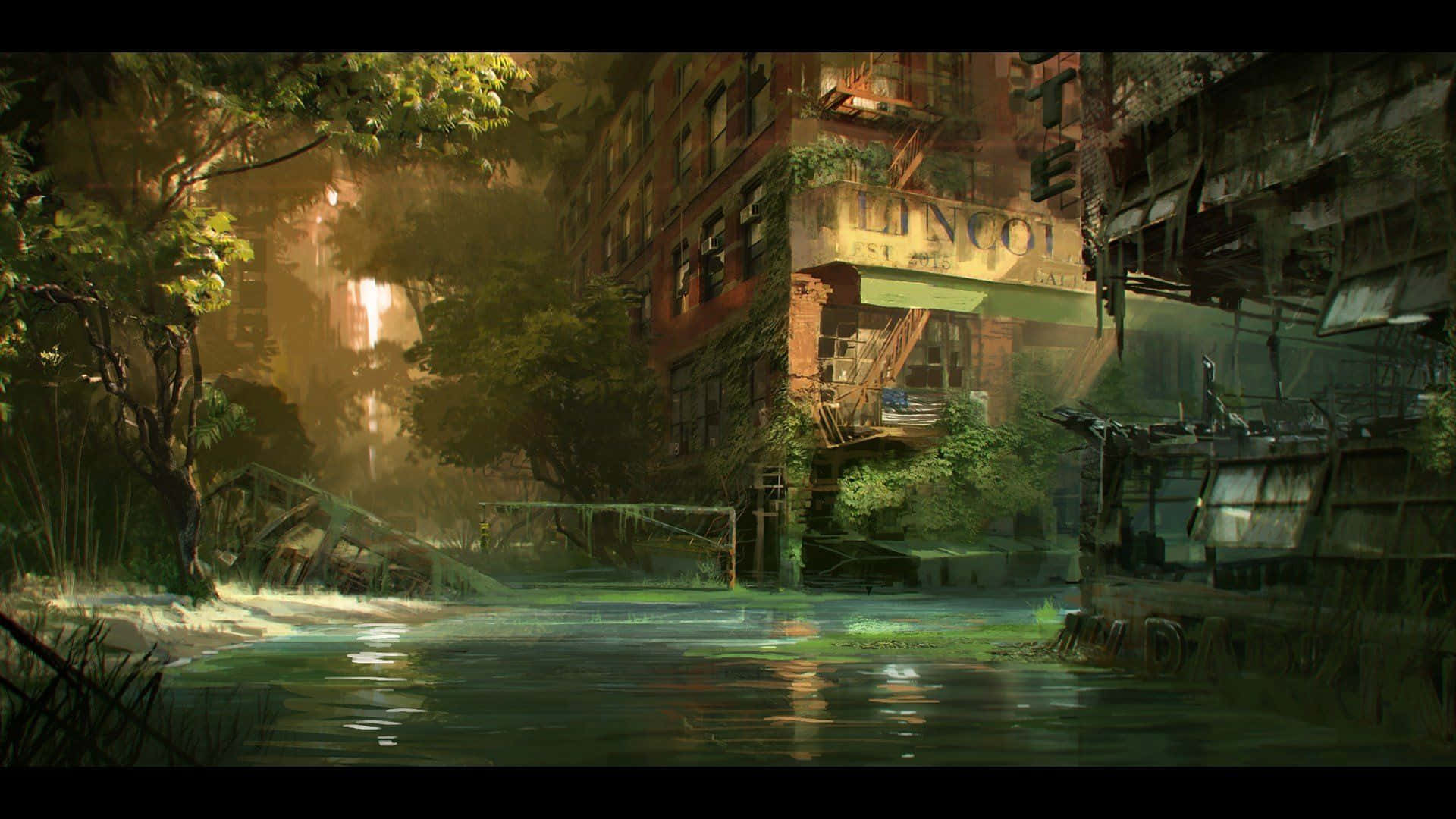 Erkundedie Postapokalyptische Vision Einer Zukünftigen New Yorker Stadt In Crysis 3. Wallpaper