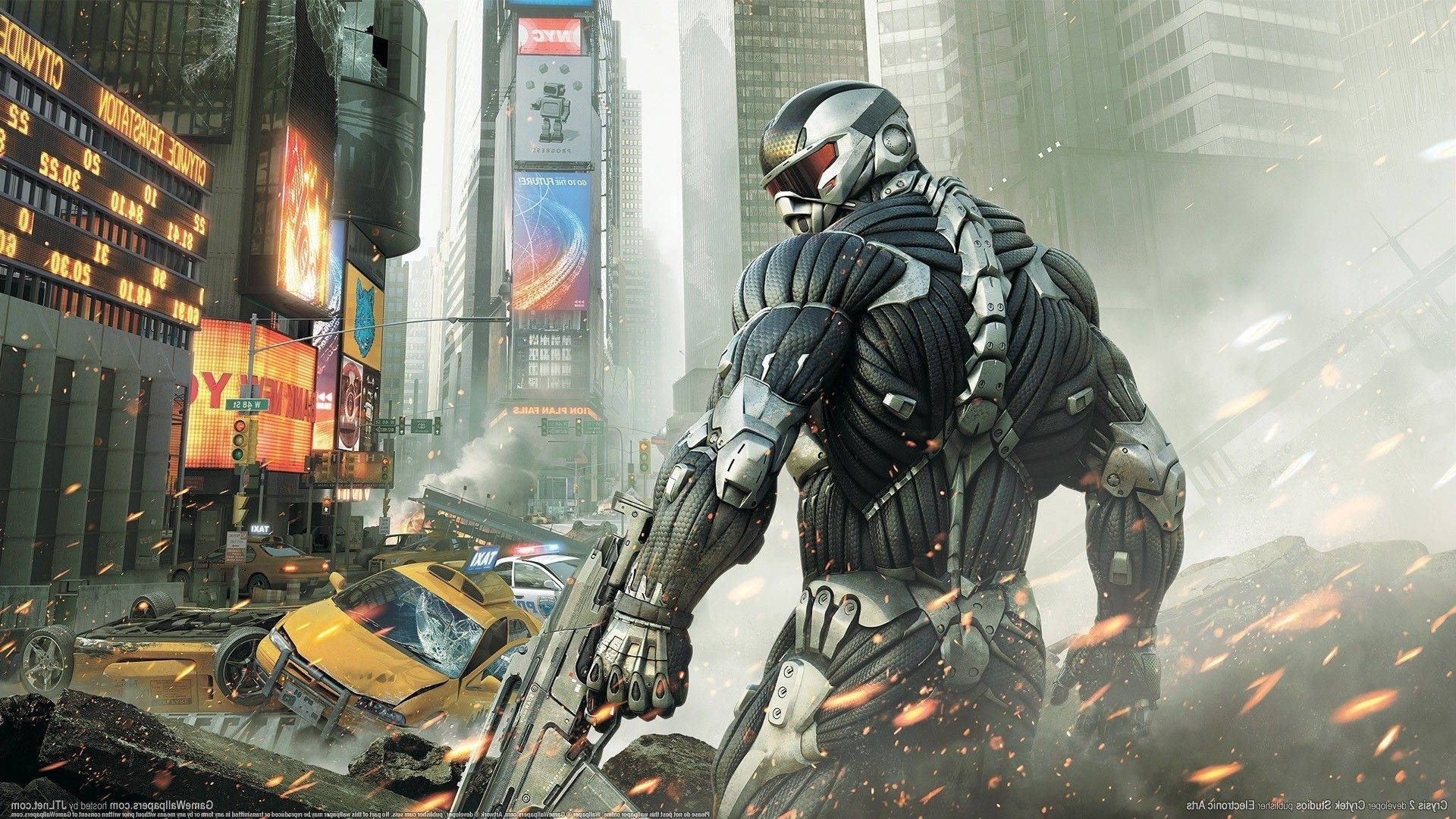 Crysis 3 ødelagde Times Square Tapetet Wallpaper