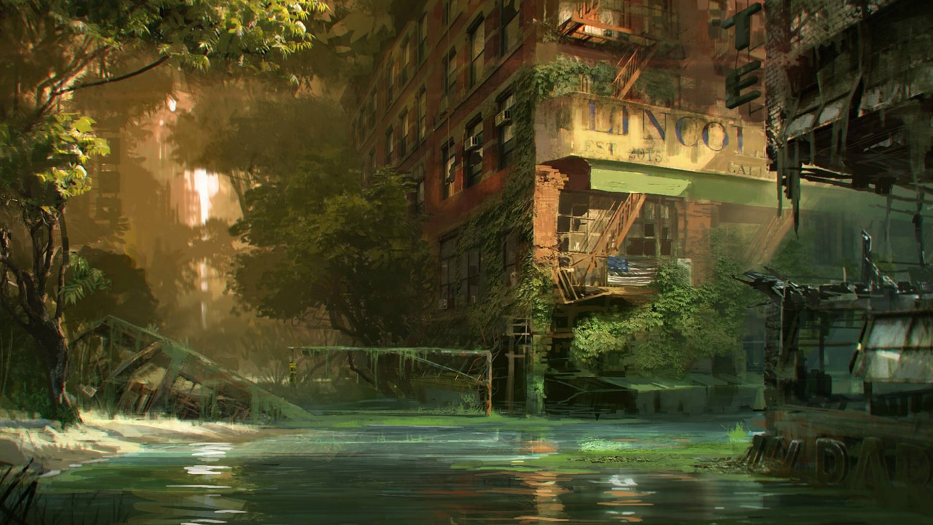 Crysis3 Översvämmade Byggnader 4k. Wallpaper