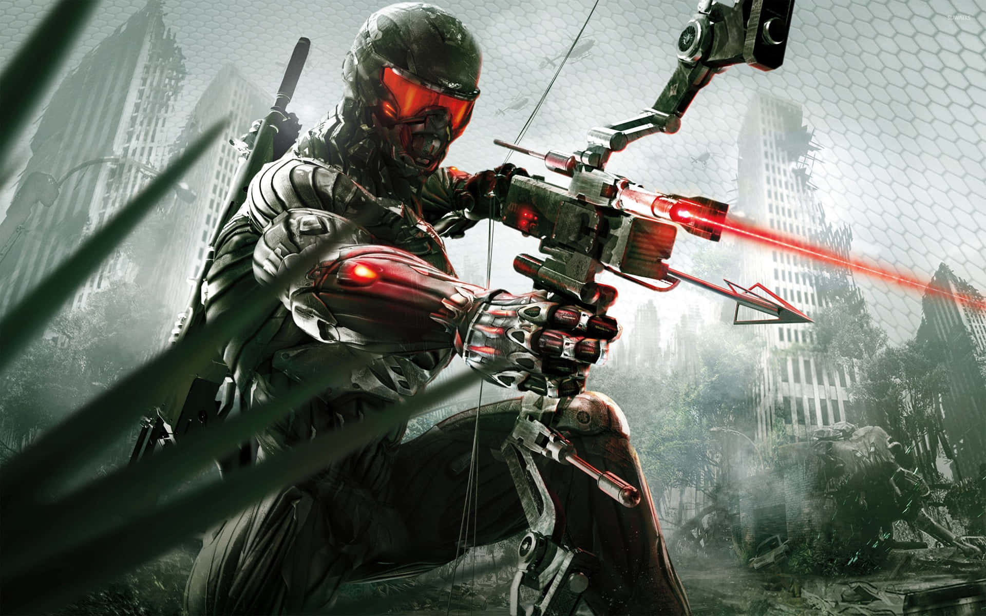 "Fight through epic sci-fi battles in Crysis 4K!" Wallpaper