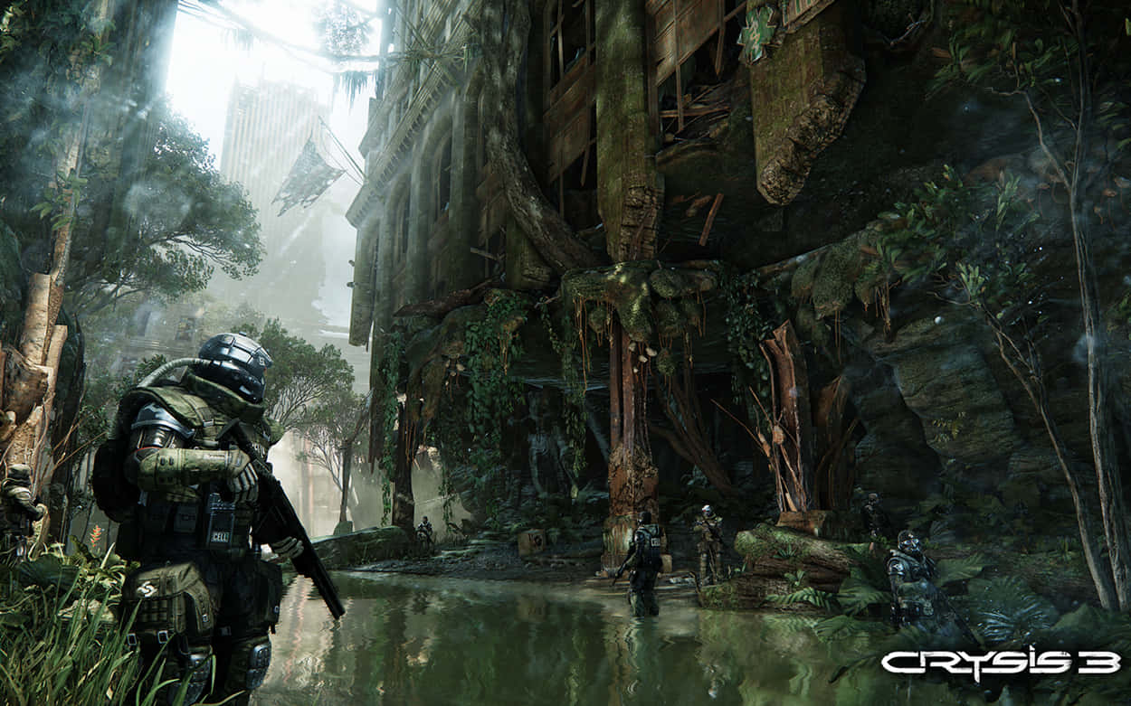 Fight the future in the stunning new 4k version of the classic Crysis Wallpaper