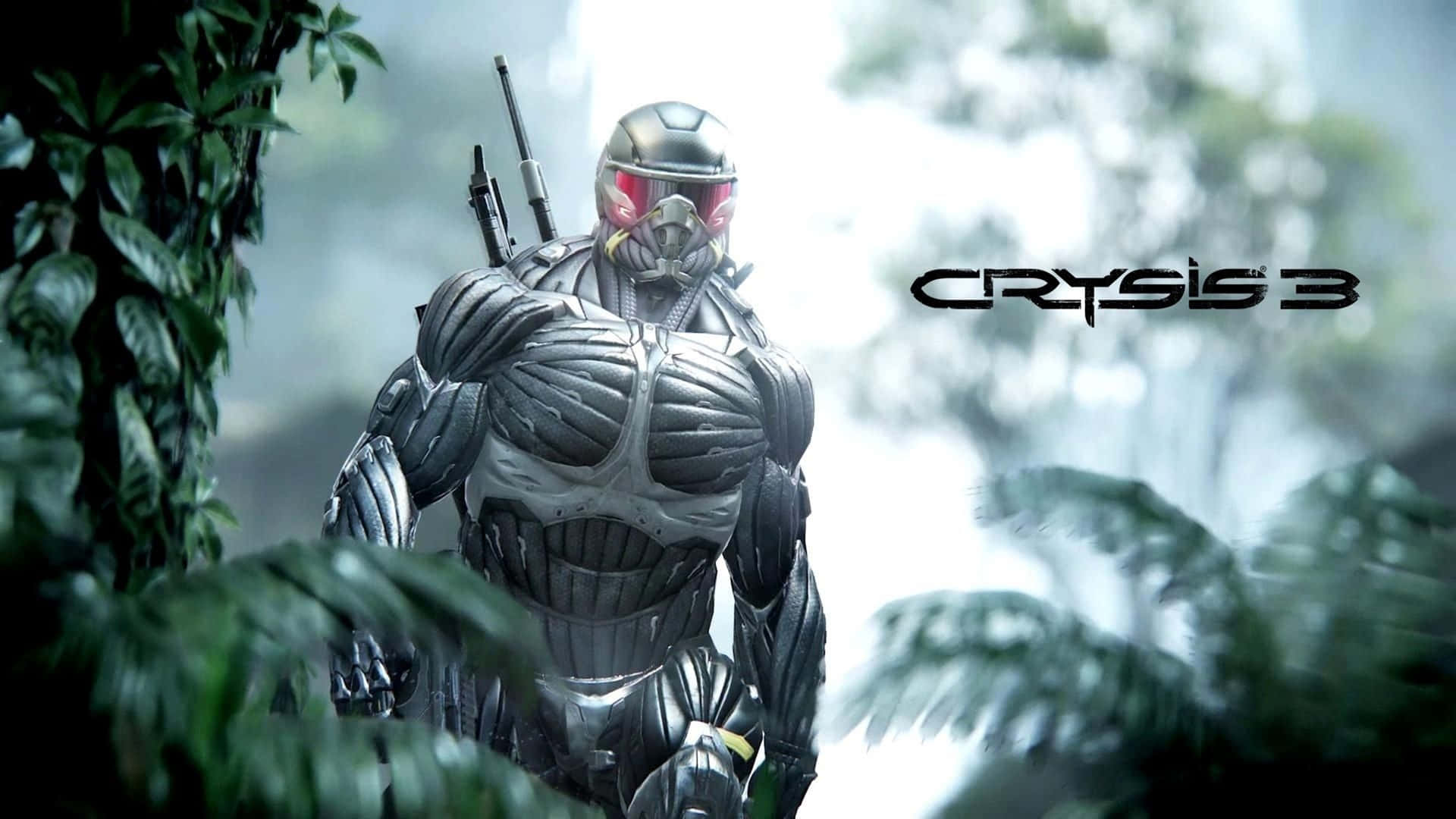 Crysis4k: Gepanzerter Soldat Im Wald Wallpaper