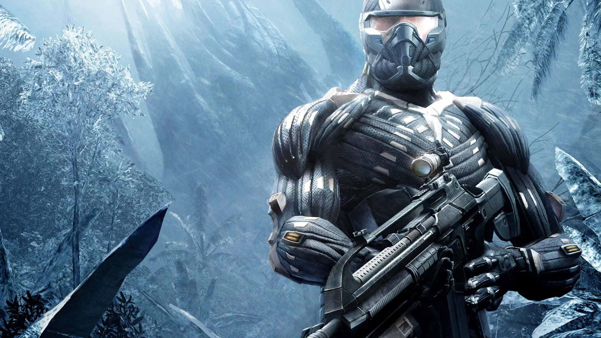 A Sneaking Soldier in the middle of a Battle Zone in Crysis HD Wallpaper