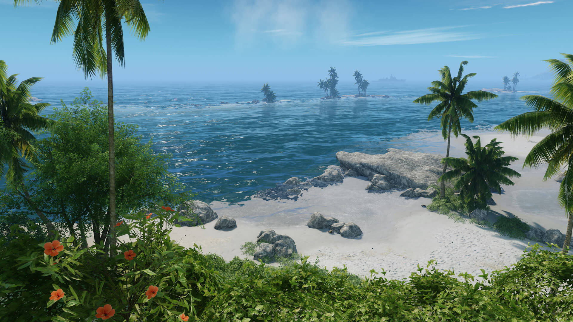 Localitàdella Mappa Multiplayer Di Crysis Remastered Sulla Spiaggia. Sfondo