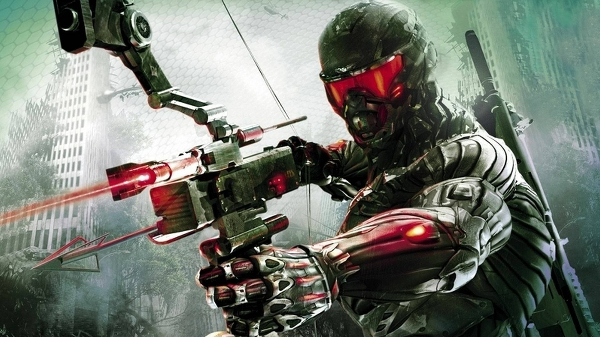 "Experience the Action in Crysis Remastered." Wallpaper