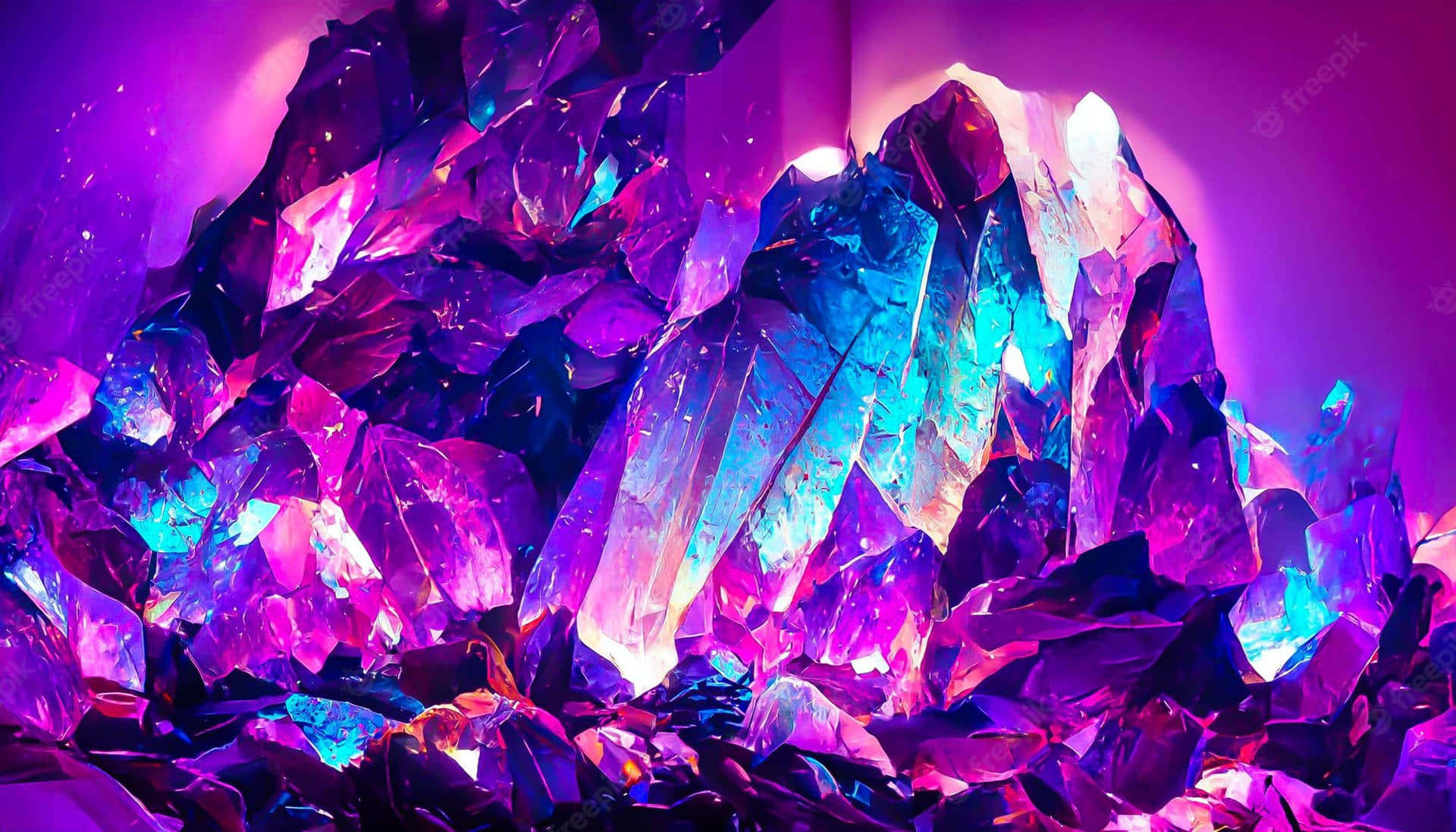 Oplysdin Verden Med Fantastiske Krystaller.
