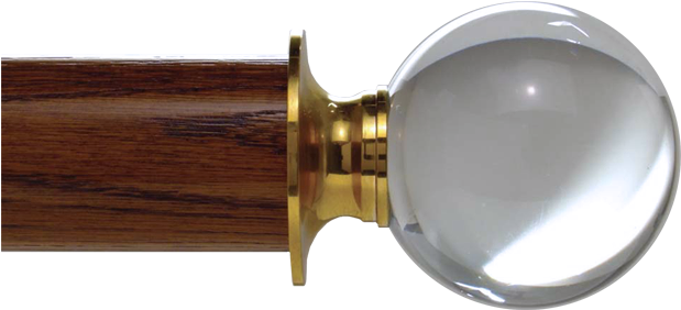 Crystal Ballwith Wooden Handle PNG