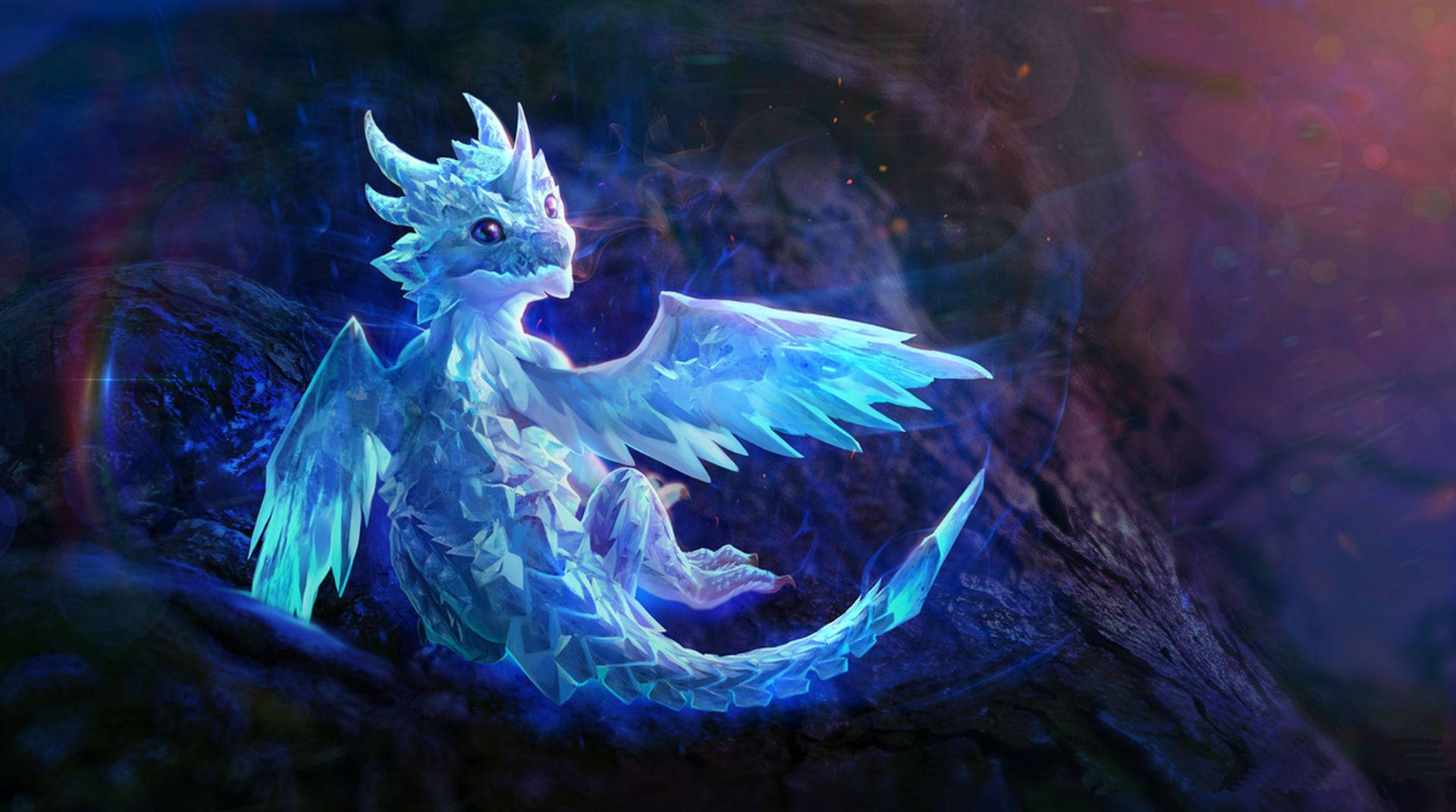 Crystal Blue Water Dragon Wallpaper