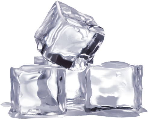 Crystal Clear Ice Cubes PNG