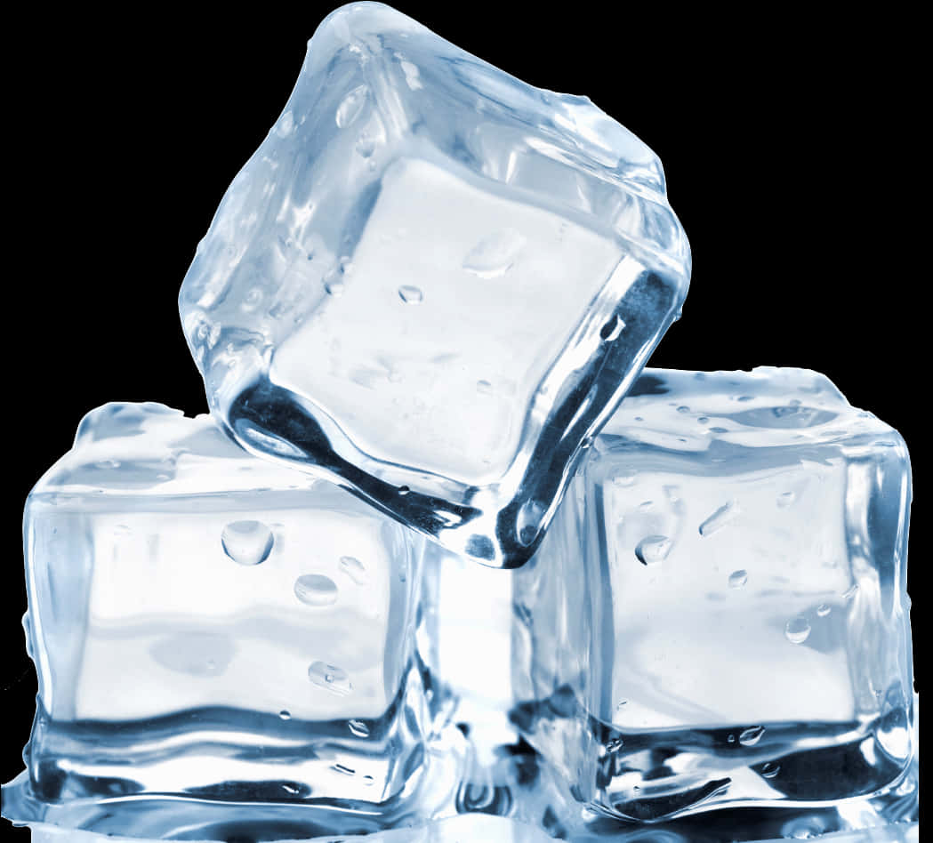 Crystal Clear Ice Cubes PNG