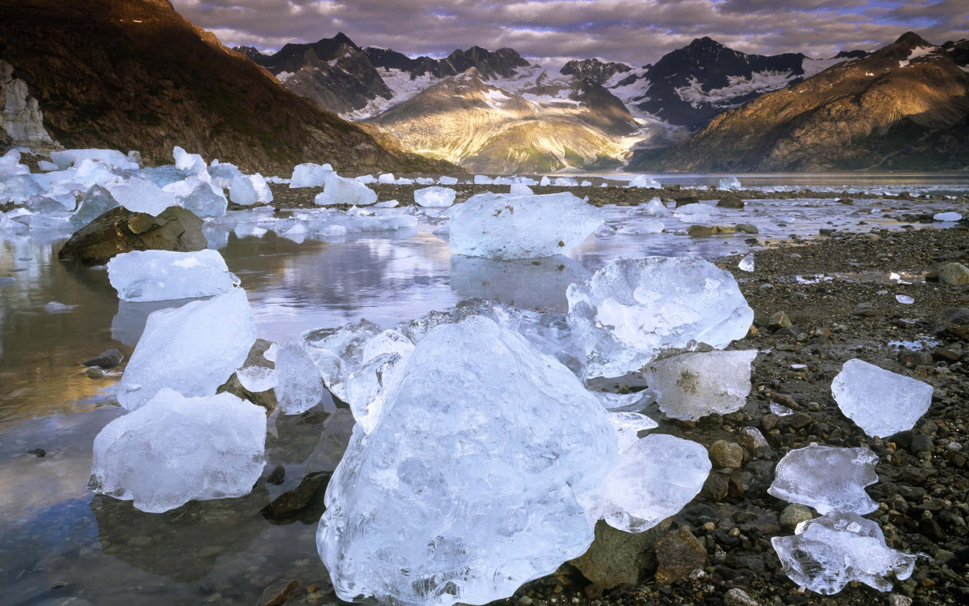 Crystal Clear Ice Glacier Bay National Park Wallpaper