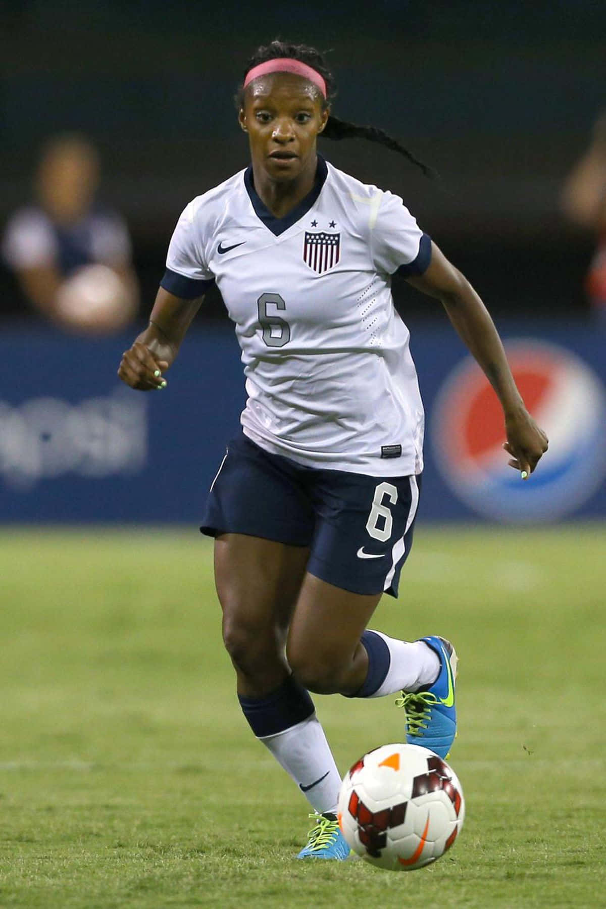 Crystal Dunn In Action During A Match Wallpaper