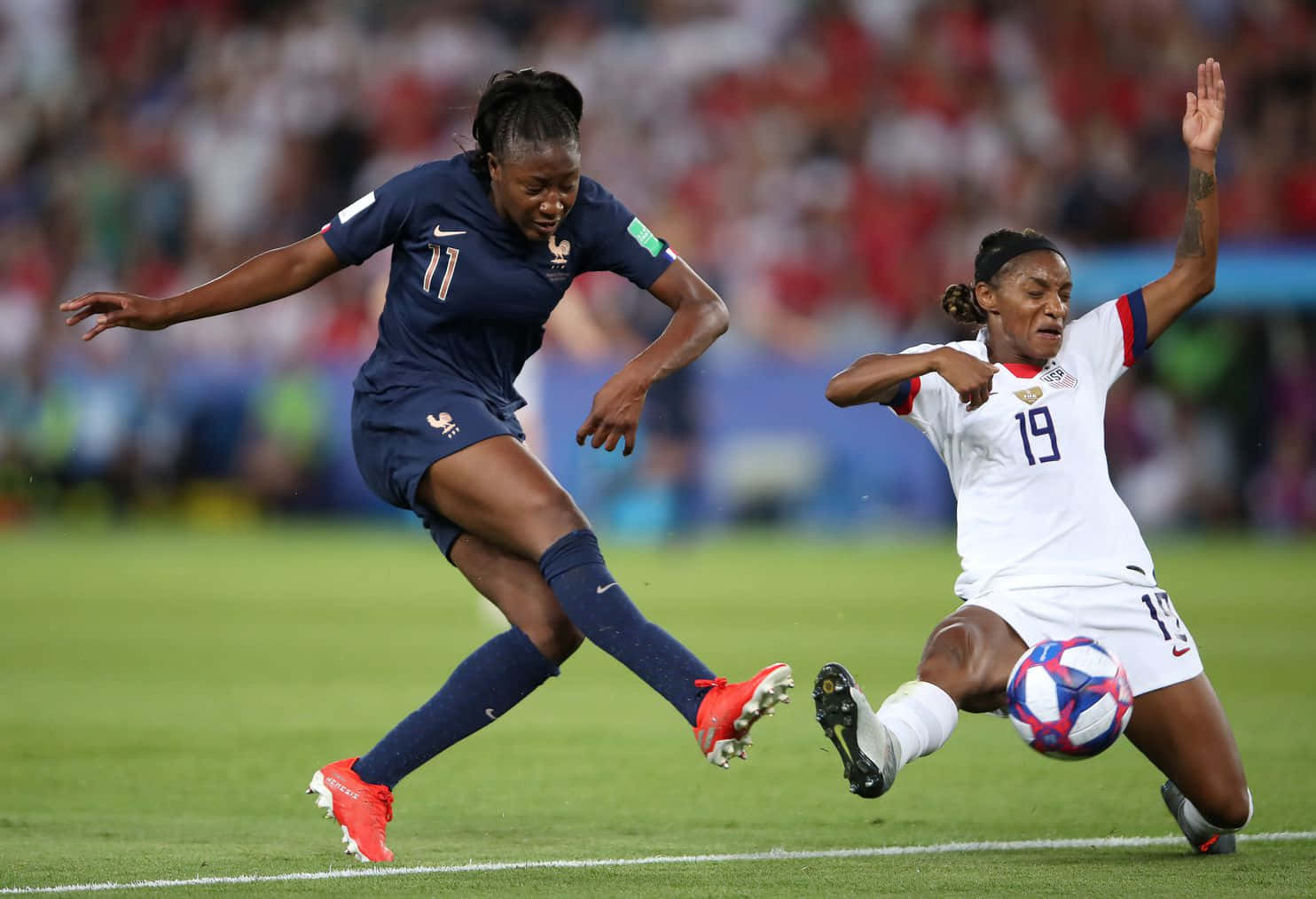 Crystal Dunn In Action During The Match Wallpaper
